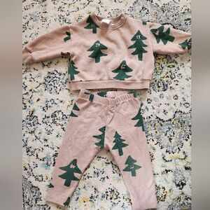 Zara Tree Sweatshirt And Legging Set 9 To 12 Mo